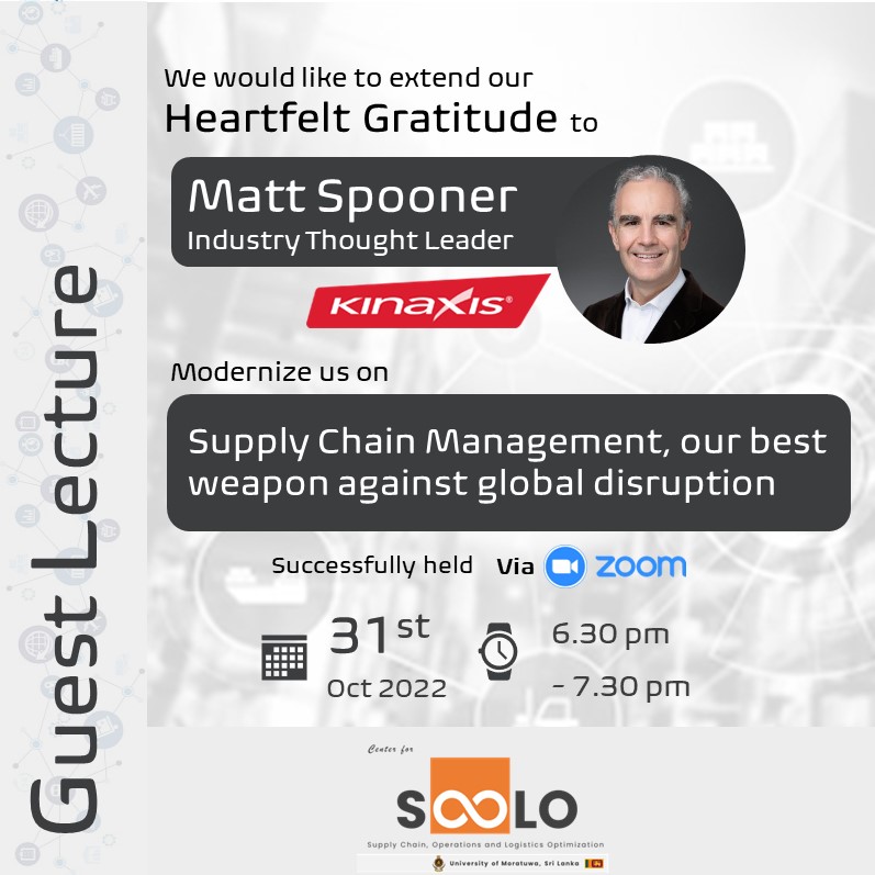 Guest Lecture on “Our Best Weapon Against Global Disruption”