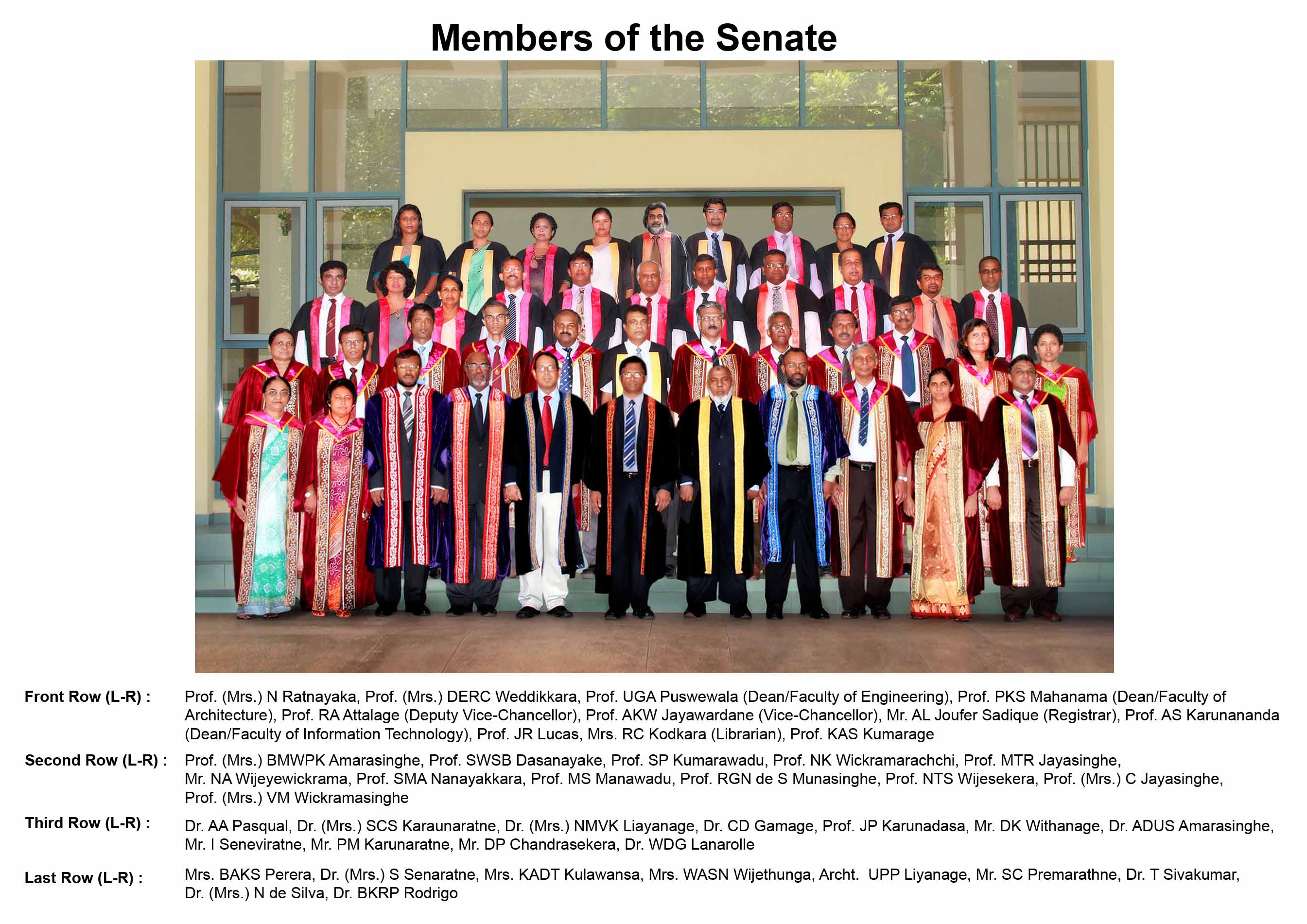 Mambers of the Senate